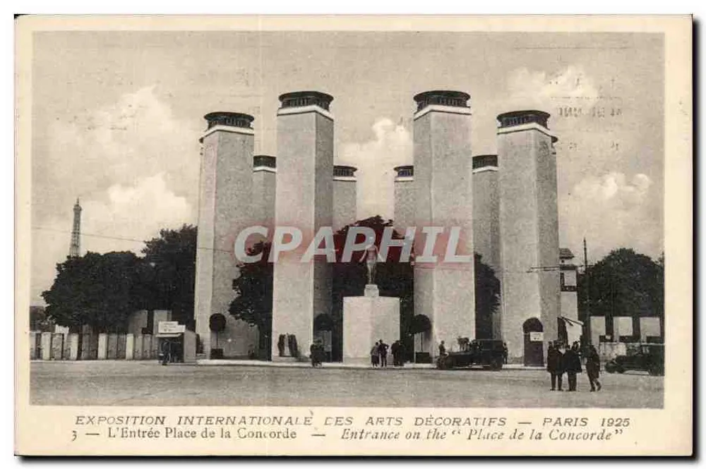 Internationale Ausstellung der dekorativen Künste — Eingang Place de la Concorde — Paris 1925 — Les Éditions Artistiques - Vorderseite