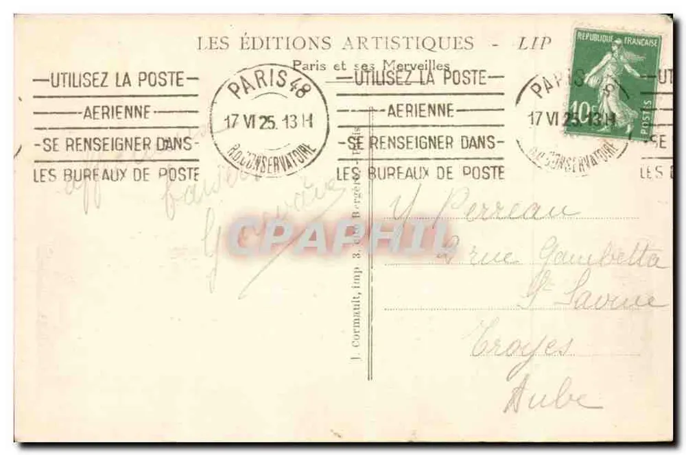 Internationale Ausstellung der dekorativen Künste — Eingang Place de la Concorde — Paris 1925 — Les Éditions Artistiques - Rückseite