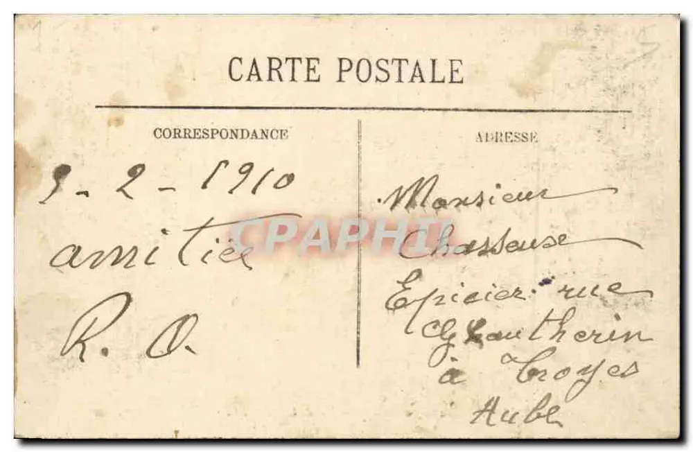 Überschwemmungen in Paris (Januar 1910) — Rue de Lyon — LL. - Rückseite