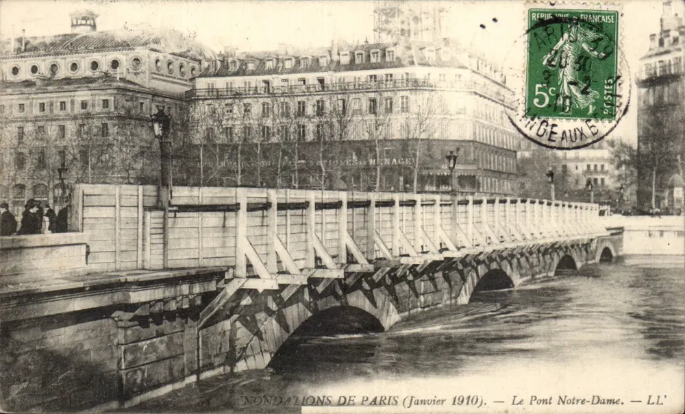 Die Notre-Dame-Brücke — Paris — LL' — Januar 1910 - Vorderseite