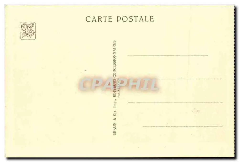 Nachbildung von Mount Vernon - Haus von George Washington — Internationale Kolonialausstellung, Paris 1931 — Verlag Braun & Cie - Rückseite