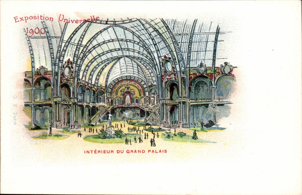 Innenraum des Grand Palais — Weltausstellung 1900 — G. P. Paris - Vorderseite