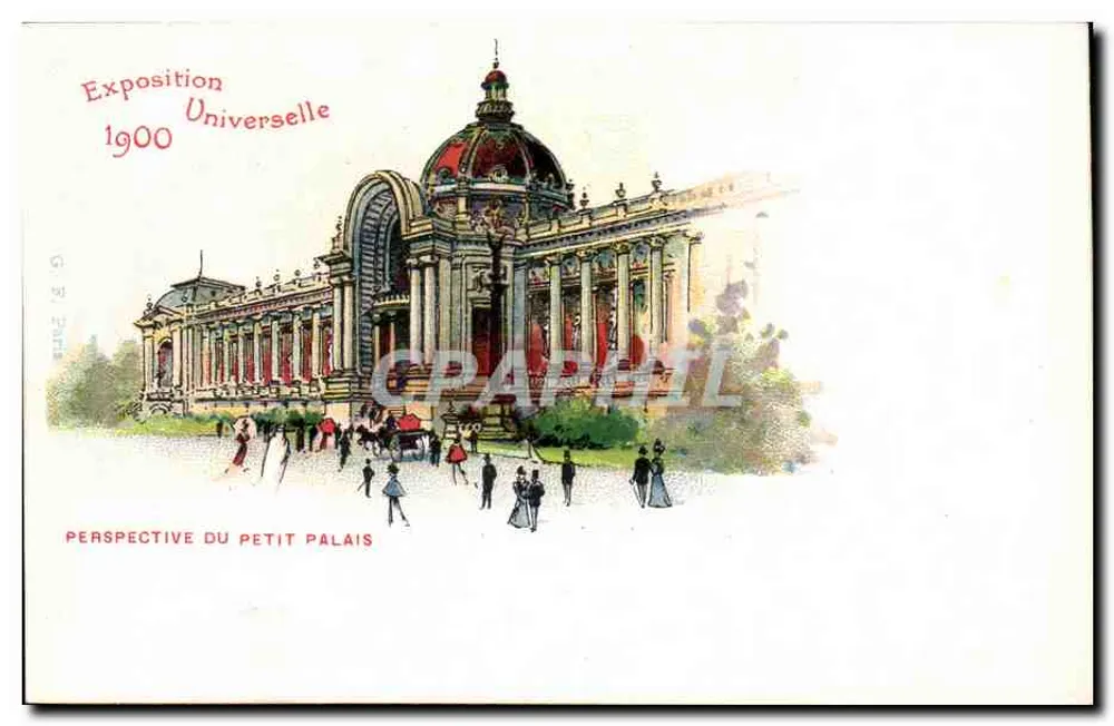 Perspectiva do Petit Palais — Exposição Universal de 1900 — editor não visível - Frente