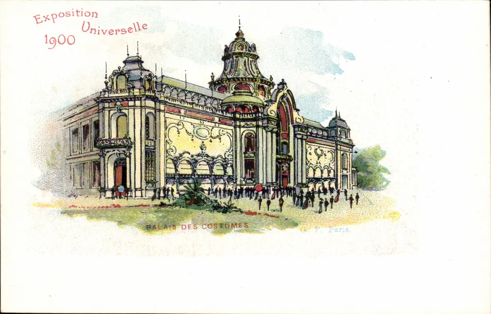 Palast der Kleider — Weltausstellung 1900 — F. Paris - Vorderseite