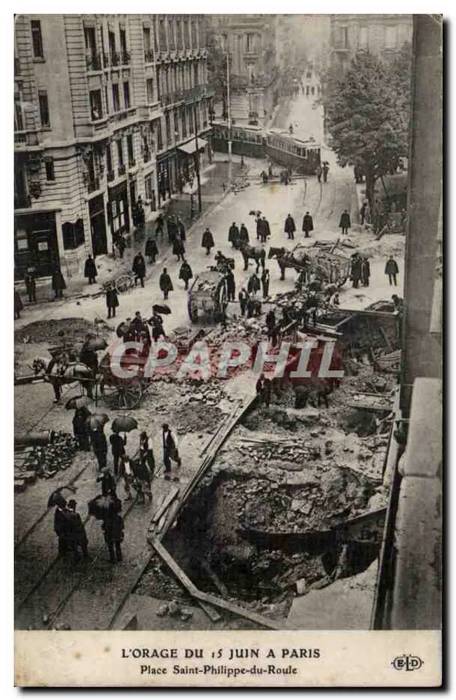 DER STURM VOM 15. JUNI IN PARIS — Place Saint-Philippe-du-Roule — Verlag BID - Vorderseite