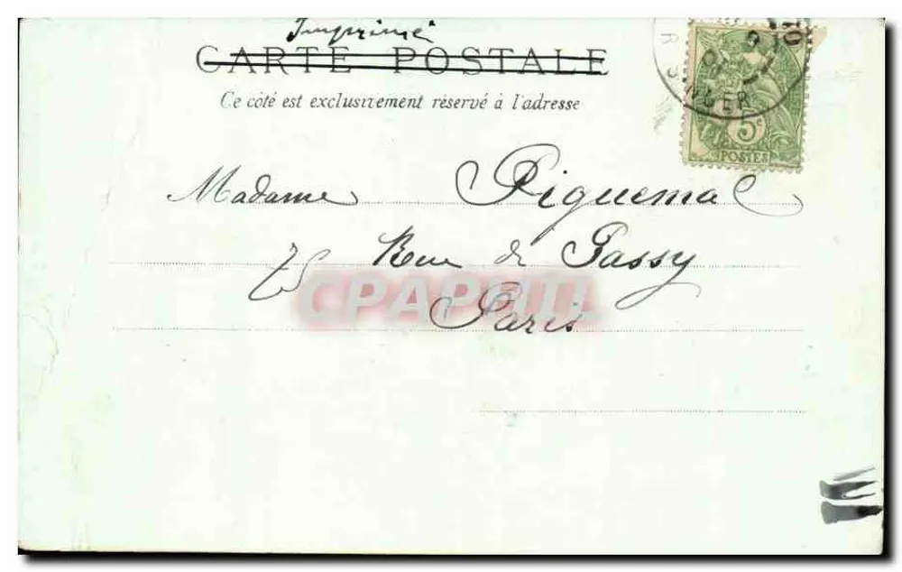 Weltausstellung 1900 — Pavillon Italiens — unbekannter Verlag, Nr. 17 - Rückseite