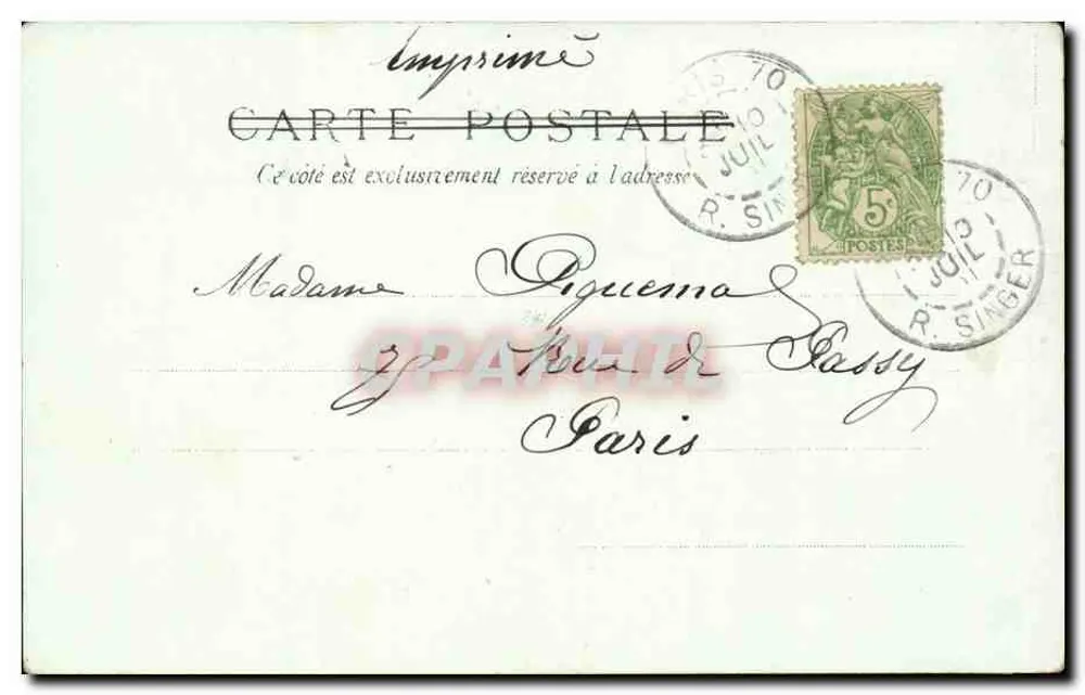 Die Land- und Seekorps — Weltausstellung 1900 — Druckerei C. Le Monnier, Paris, Nr. 61 - Rückseite