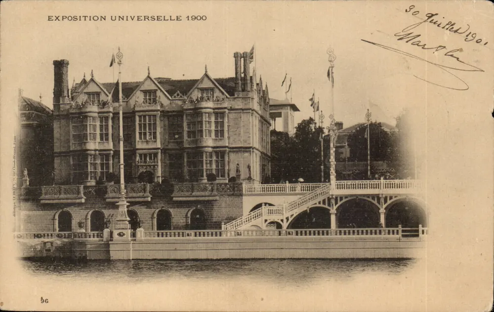 Exposição Universal de 1900 — Pavilhão britânico — Editor H. FERREY, n° 96 - Frente