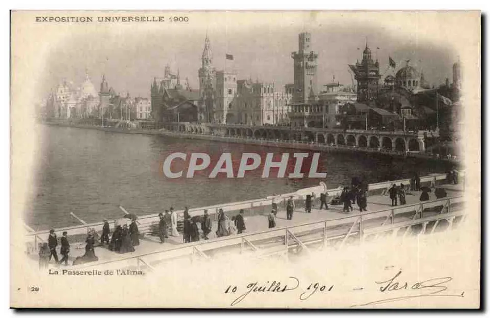 Weltausstellung 1900 — Die Brücke von Alma — n°28 - Vorderseite