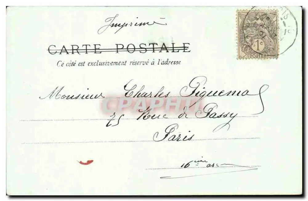 Palast der verschiedenen Industrien — Weltausstellung 1900 — Verlag Claret Paris 55 - Rückseite