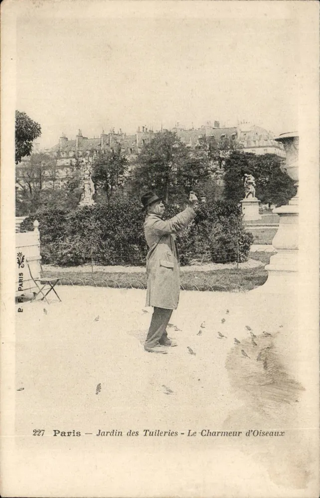 Paris - Jardin des Tuileries - Der Vogelfänger — R. F. Paris, n° 227 - Vorderseite