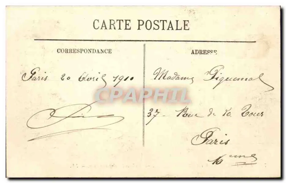 Überschwemmungen in Paris (Januar 1910) — Boulevard Saint-Germain — L.L. - Rückseite