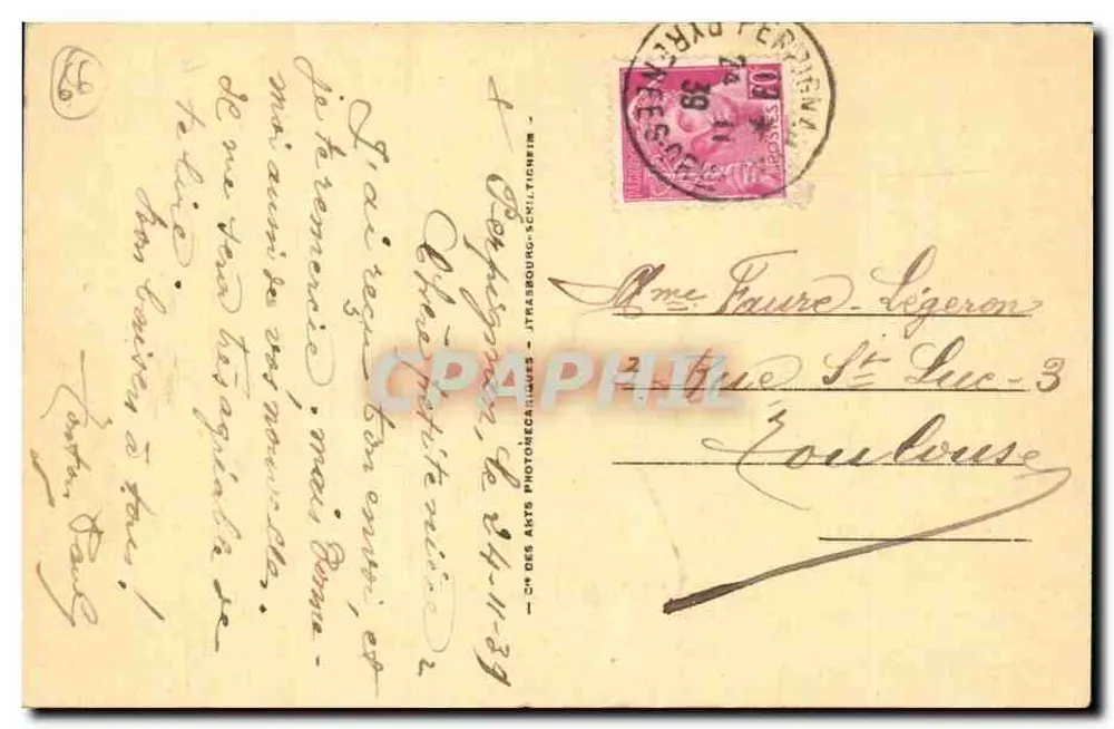 Perpignan — O Castillet — LL.6, editor J. Léger - Verso