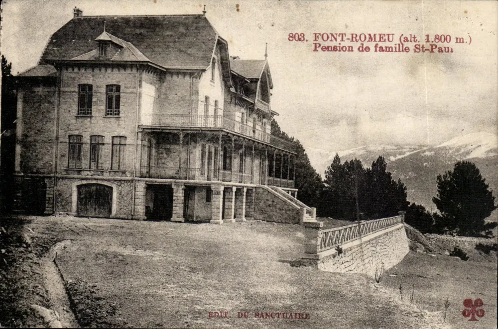 Font-Romeu (Höhe 1.800 m.) — Familienpension St-Paul — Verlag des Sanctuaires, n° 803 - Vorderseite