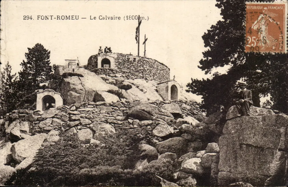 Font-Romeu — O Calvário (1800 m.) — Editor desconhecido, n° 294 - Frente