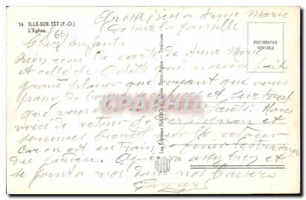 इले-सर-टेट — चर्च — लेस एडिशन्स नार्बो - पीछे