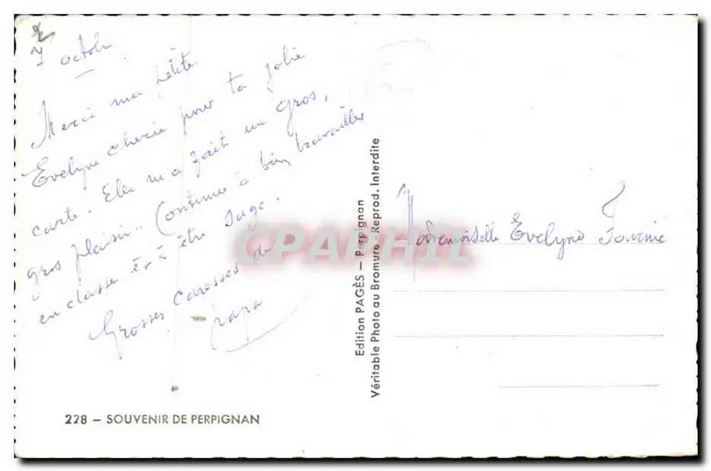 Perpignan — Recordações — Edição PAGÈS - Verso