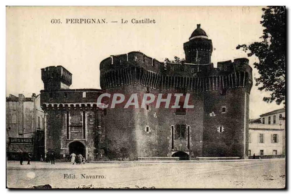 Perpignan — O Castillet — Edit. Navarro, n° 606 - Frente