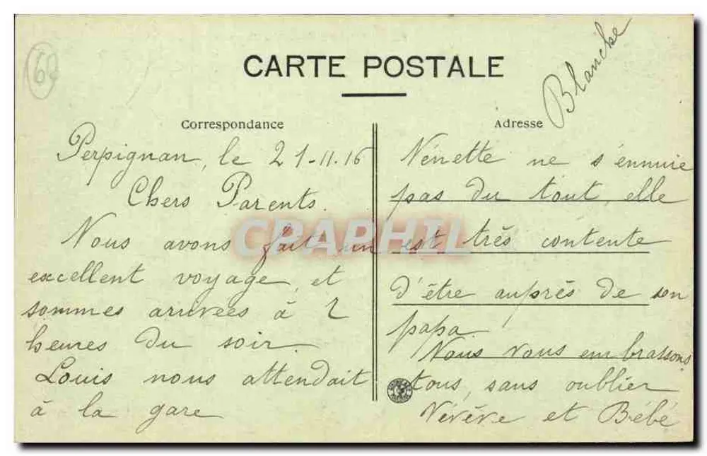 Perpignan — Panoramische Ansicht der Ufer — Edit. L. Vergés, Perpignan - Rückseite
