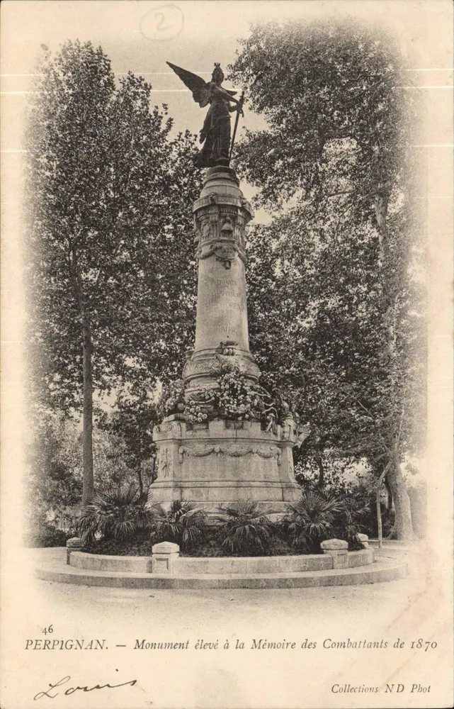 Perpignan — Denkmal zur Erinnerung an die Kämpfer von 1870 — Collections ND Phot - Vorderseite