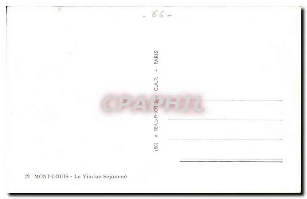 Mont-Louis — Der Séjourné-Viadukt — C.A.P. Paris - Rückseite