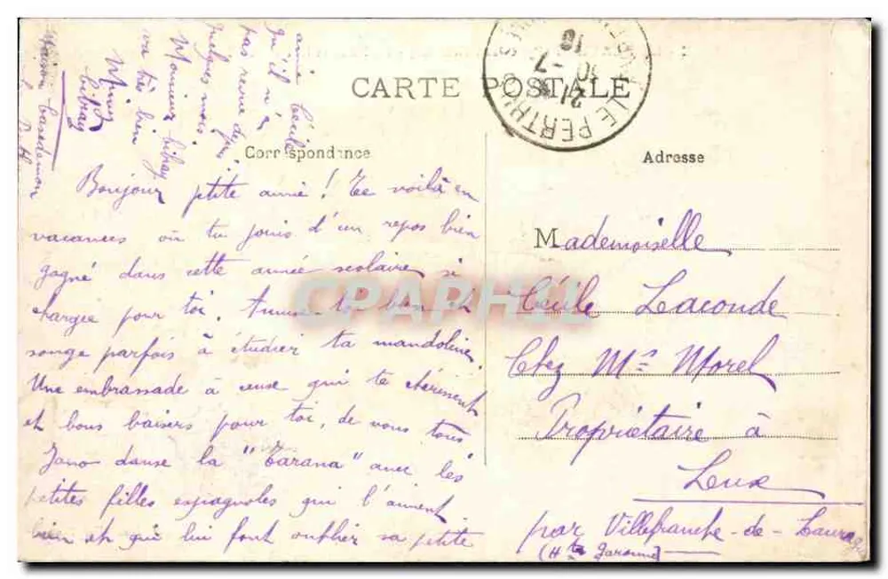 Le Perthus (Pyrénées-Orientales) - Die Place und das Fort Bellegarde - Rückseite