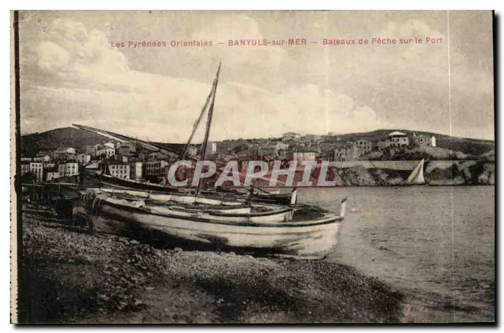 Banyuls-sur-Mer — Fischerboote am Hafen — Verlag: Impr. P. P. L. Banyuls - Vorderseite