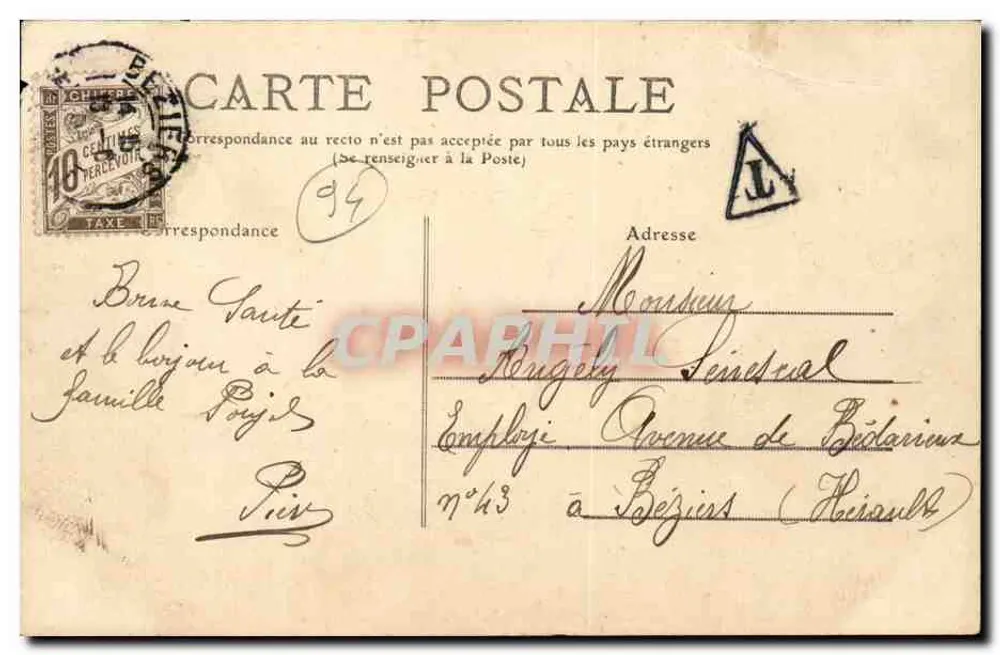 Vincennes - O Donjon de Vincennes — Avenida do Polígono — editor G. Du Puy, n° 1733 - Verso