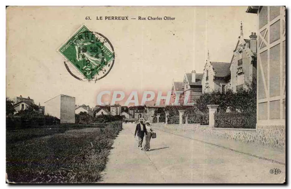 Le Perreux — Rue Charles Ollier — Editor E.D. n°63 - Frente
