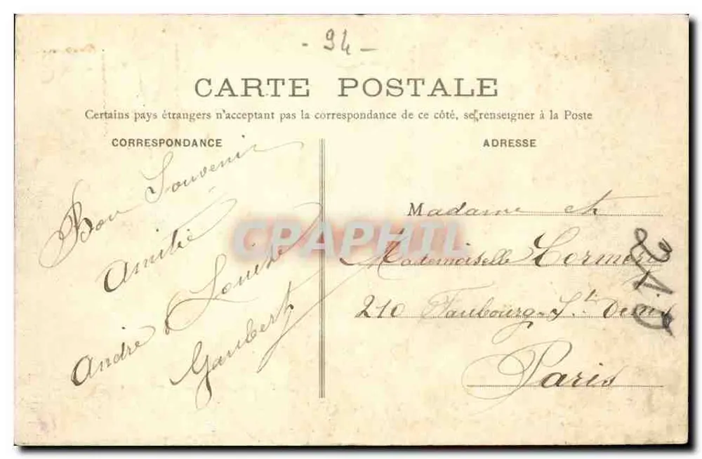 Champigny-sur-Marne — Die Marne und die Hügel — E. Ferciollé, Fotoverlag Le Parnasse - Rückseite