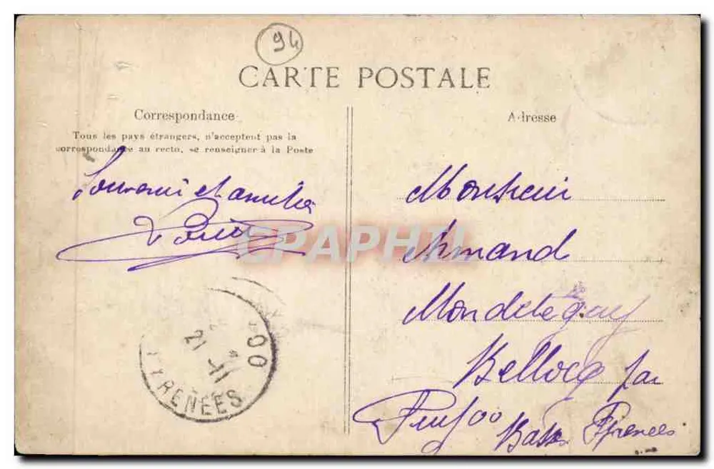 Vincennes — Fort Neuf — Artillerie-Gymnastik — Verlag ELD, Nr. 77 - Rückseite