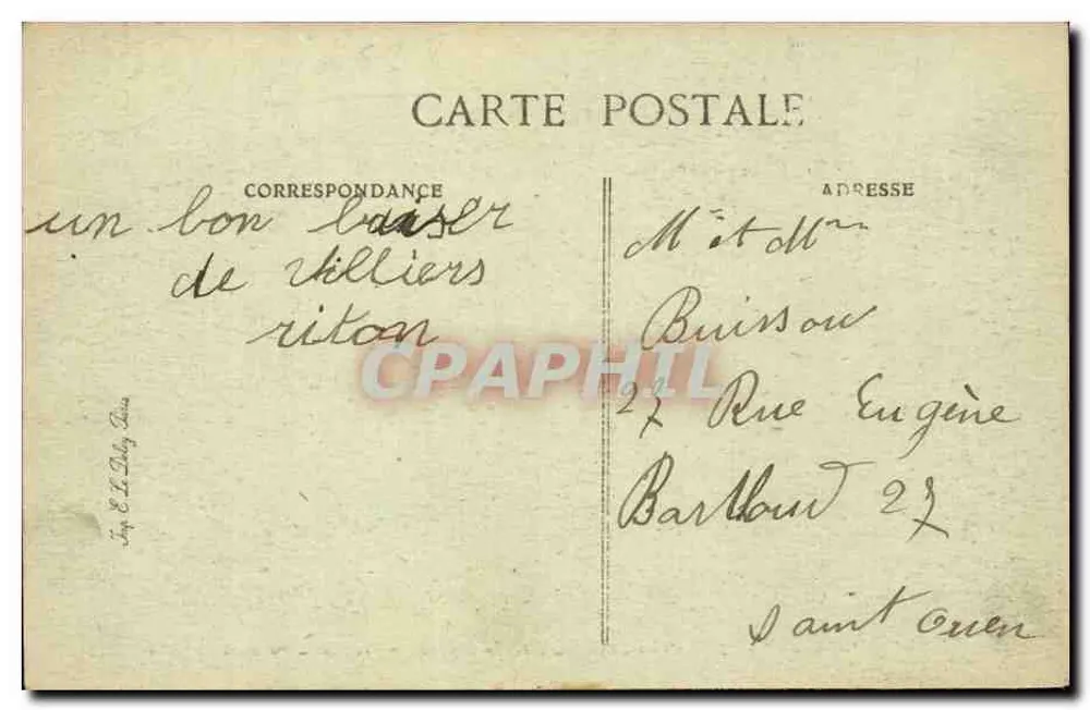 Villiers-sur-Marne — O Sanatório — Editor E. D. - Verso
