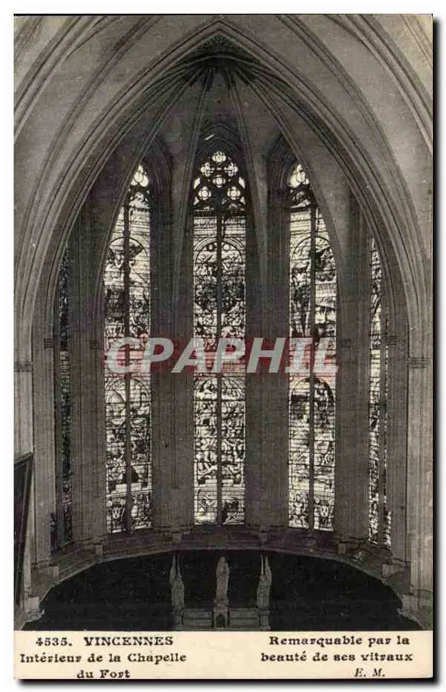 Vincennes — Innenansicht der Kapelle des Forts — E.M. n°4535 - Vorderseite