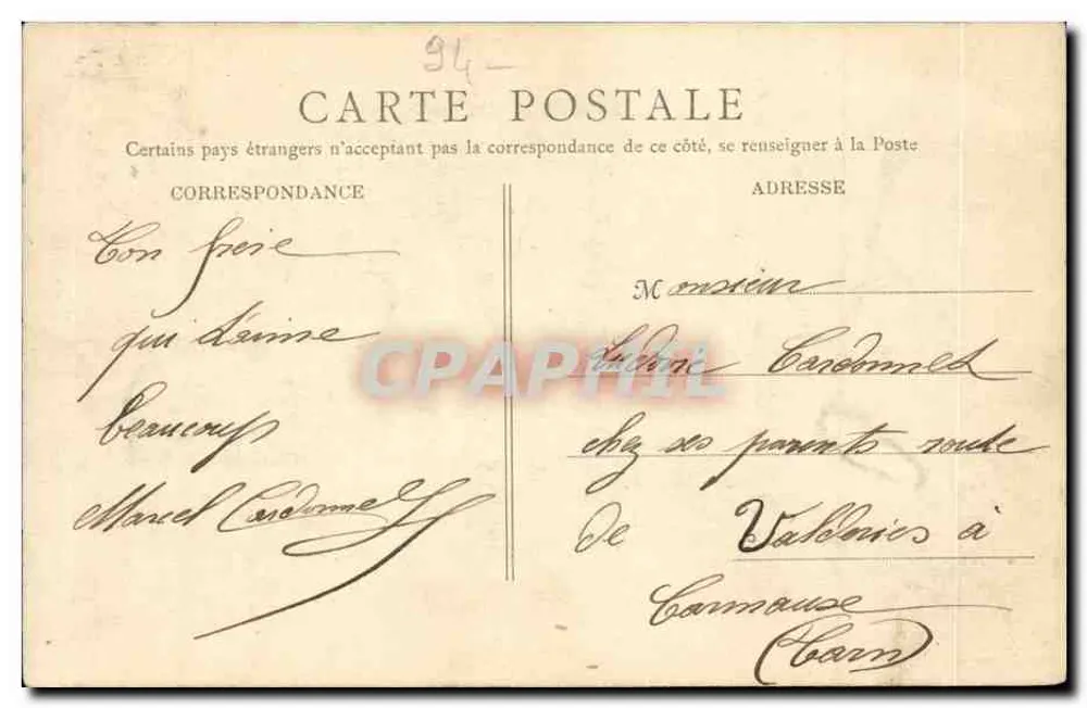 Le Perreux — A Prefeitura — B.F., Paris - Verso