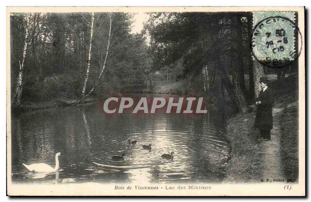 Bois de Vincennes - Lac des Minimes — B. F., Paris (1) - Frente
