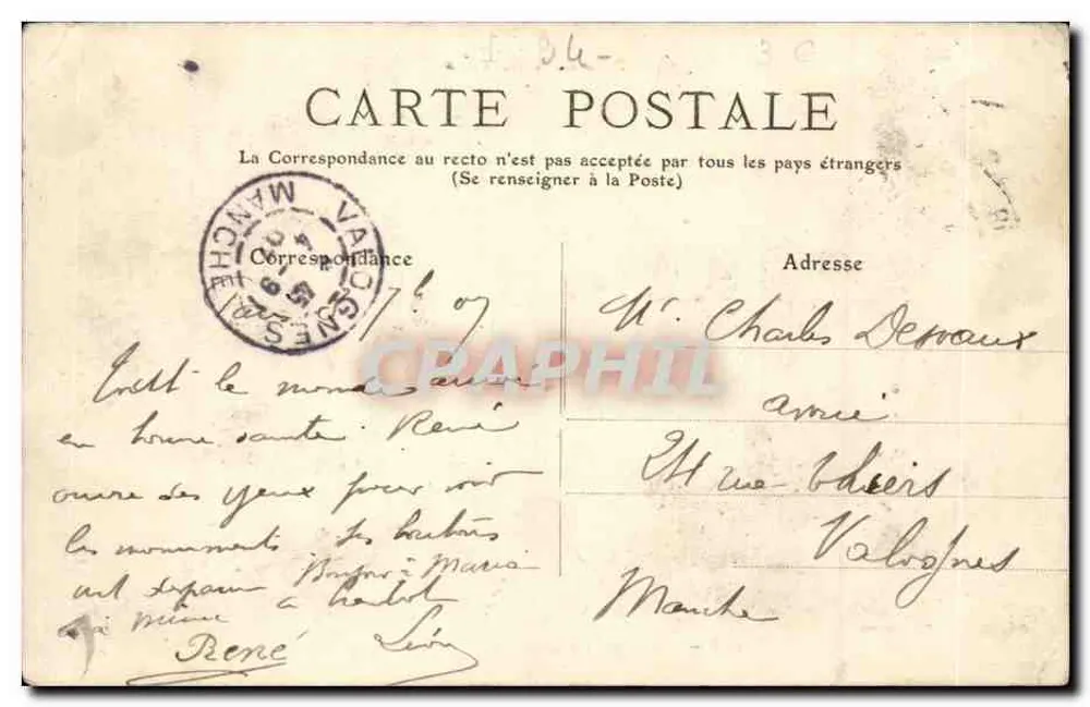 Bois de Vincennes — Die Kahnfahrer am Pavillon des Forêts — Sammlung F. Leury n°128 - Rückseite