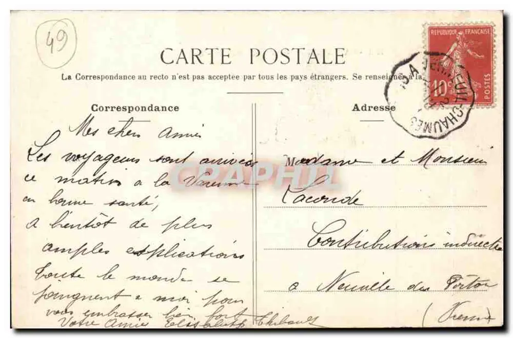 La Varenne — Margens da Marne — G.I. — n°1201 - Verso