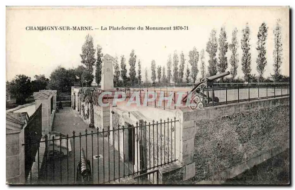 Champigny-sur-Marne — Ansicht der Plattform des Denkmals 1870-71 - Vorderseite