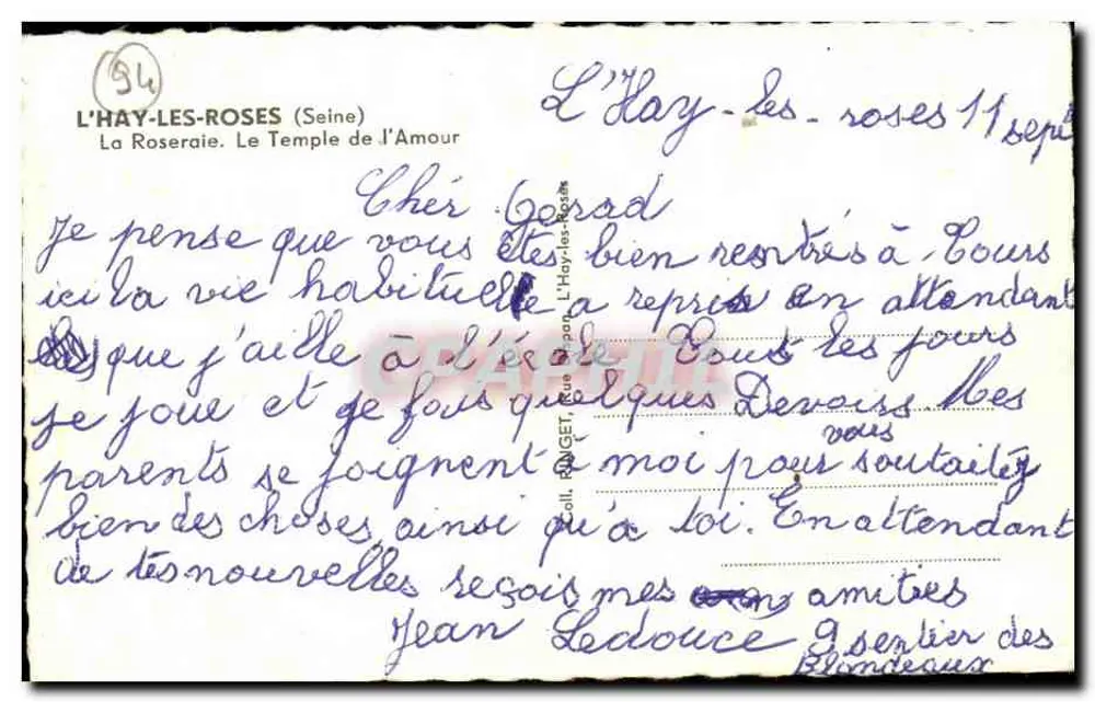 L'Hay-les-Roses (Seine) — Die Rosenanlage. Der Tempel der Liebe — Verlag L'Hay-les-Roses - Rückseite