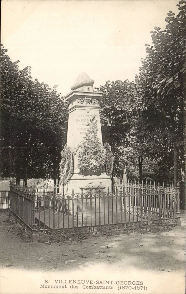 Villeneuve-Saint-Georges — Denkmal der Kämpfer (1870-1871) — unbekannter Verleger, Seriennummer 8 - Vorderseite