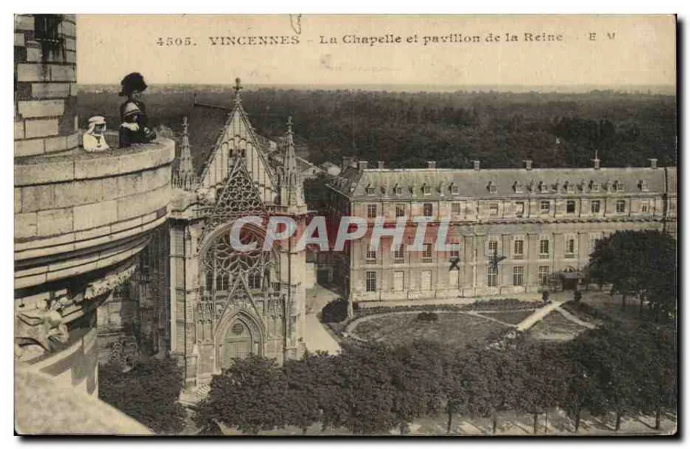 Vincennes - Die Kapelle und das Pavillon der Königin — E. Malcuit, n° 4505 - Vorderseite