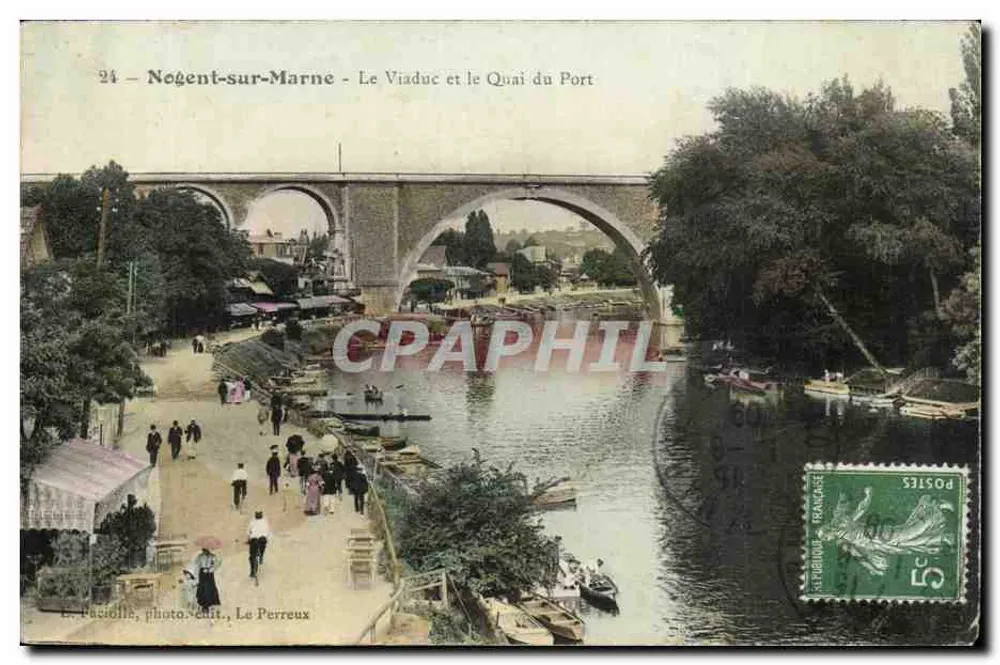 Nogent-sur-Marne - Der Viadukt und der Hafenkai — L. Pasidille, photo.-verleger, Le Perreux - Vorderseite