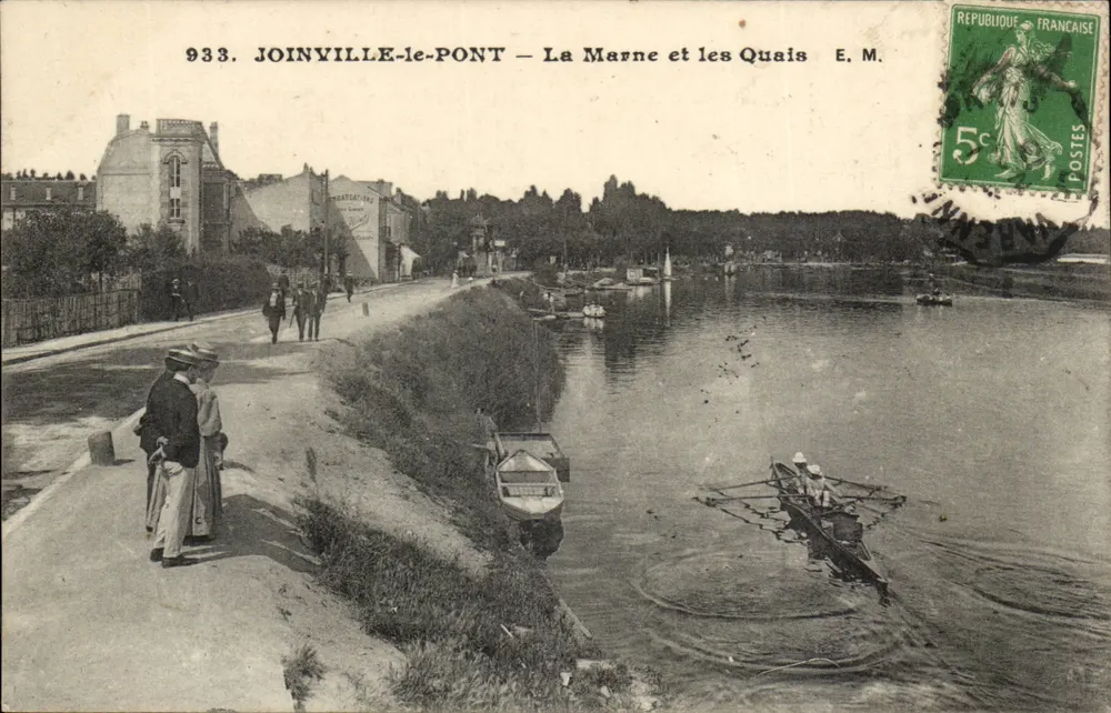 Joinville-le-Pont — Die Marne und die Ufer — E. M. - Vorderseite