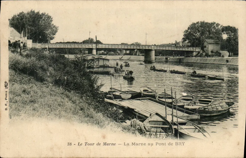Die Marne am Pont de BRY — B.F. PARIS, n°38 - Vorderseite