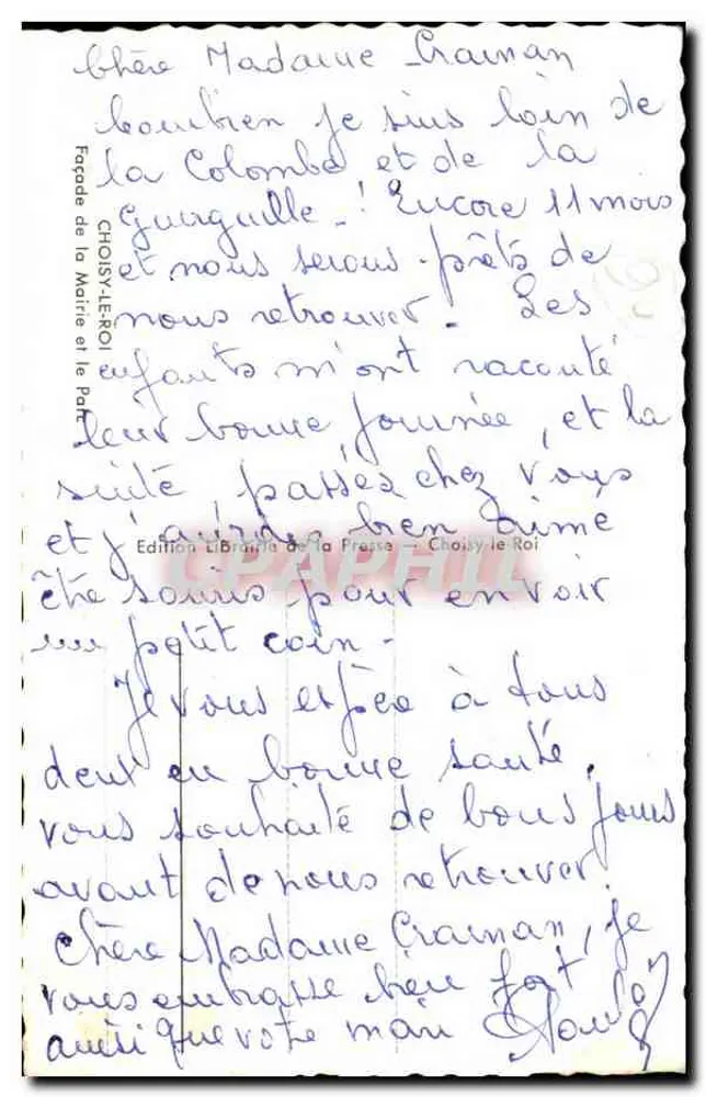 Schloss la Colombelle — Choisy-le-Roi — Édition Librairie de la Presse - Rückseite