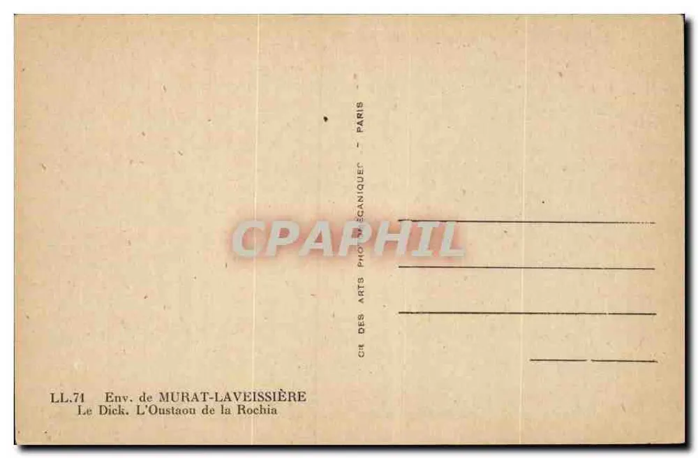 Der Oustaou der Rochia — Ansicht von Murat-Laveissière — Cités des Arts Photographiques, Paris - Rückseite