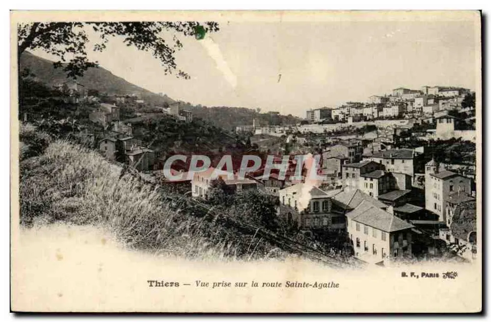 Thiers — Ansicht vom Sainte-Agathe-Weg — B. F., Paris - Vorderseite