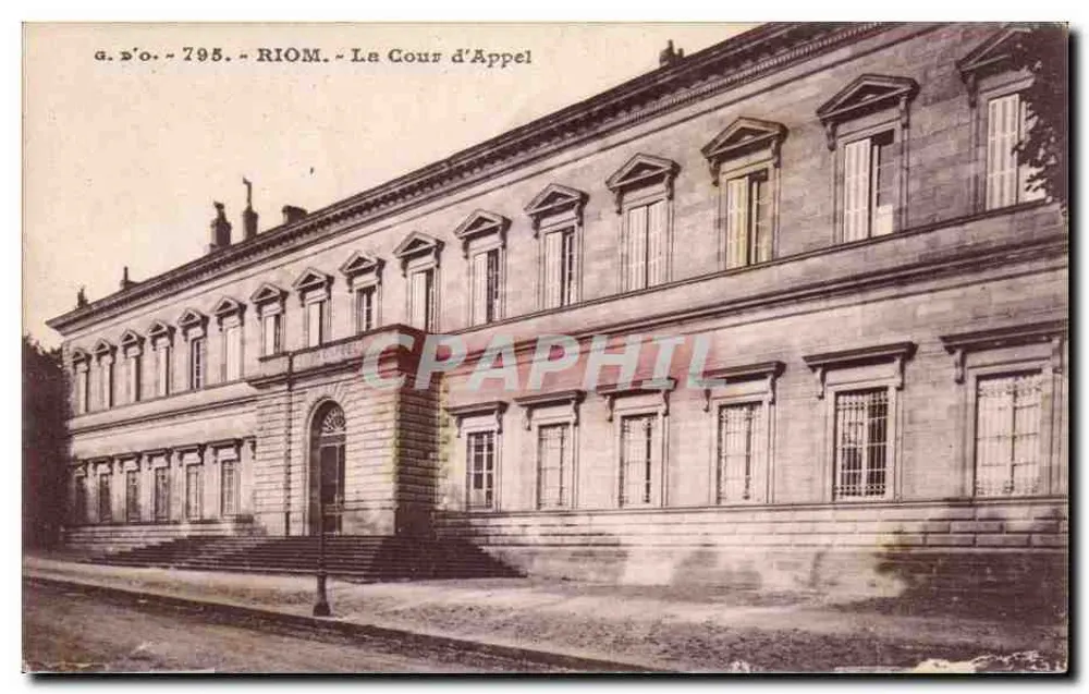 Riom - Het Hoge Hof — uitgever J. Gourdon, n° 795 - Voorkant