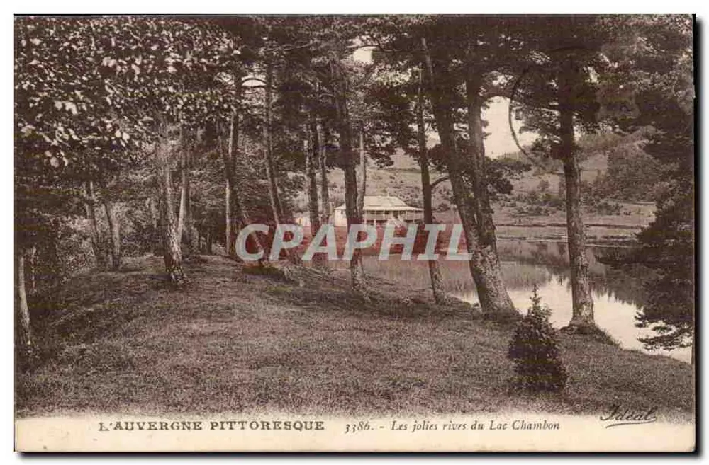 Die Follies an den Ufern des Sees Chambon — pittoreskes Auvergne — Ideal, Nr. 3386 - Vorderseite
