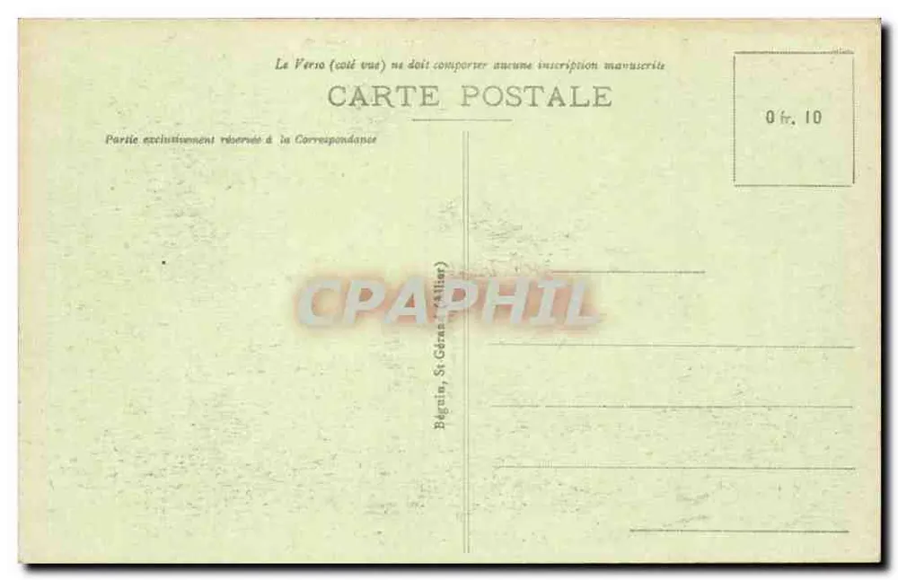 Besse - Alte Fontäne — Die pittoreske Auvergne — Ideal, n° 3332 - Rückseite
